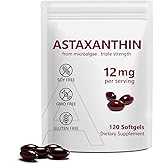 NenMaoKeNu Astaxanthin 12mg, Premium Astaxanthin Antioxidant Supplements with Antioxidant Activity, Supports Eye, Immune, Skin Health, Internal Circulation-120 Softgels