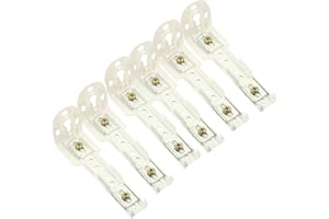 MUSISALY 6Pcs Curtain Track Installation Code Brackets Double Clip Wall Mount Holders for Home and Office