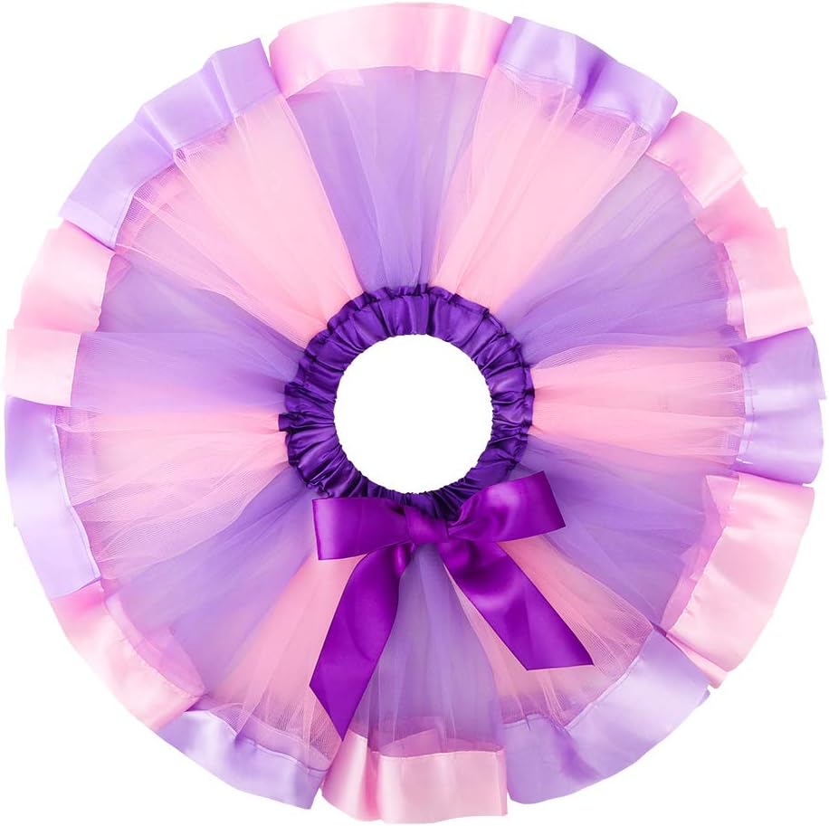 belababy Rainbow Tutu Skirt, Layered Ballet Skirts, Multicolor Tulle Dress Polyester for Toddlers, Girls &Women