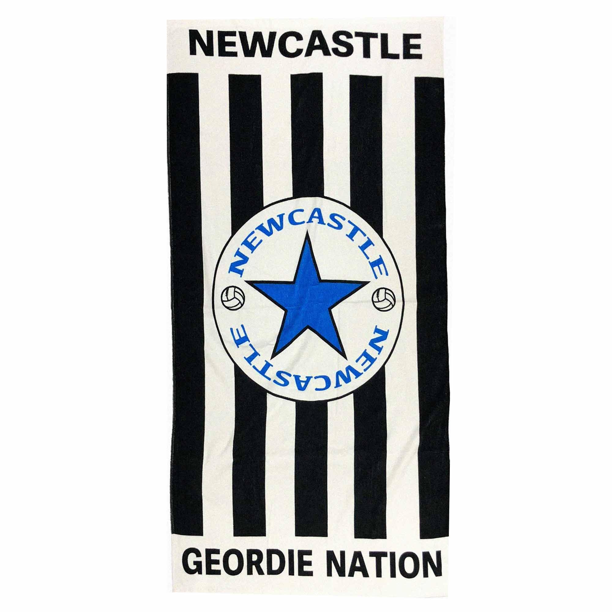 GIFTS 4 ALL Giant Newcastle Beach Towel, New Newcastle Football Fans Cotton Beach Towel, Newcastle Geordie Fans Bath Towel