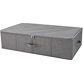iwill CREATE PRO Under Bed Storage Container, Underbed Shoe Storage Organizer Box with Lid,Dark Gray