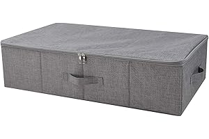 iwill CREATE PRO Under Bed Storage Container, Underbed Shoe Storage Organizer Box with Lid,Dark Gray
