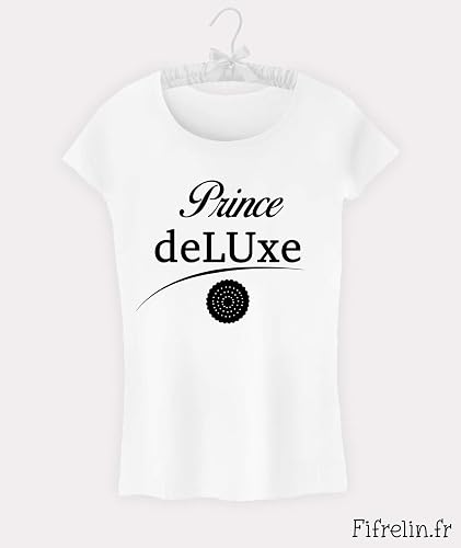 T Shirt Femme Blanc Prince Deluxe Parodie Humour Anniversaire Evjf Fun Drole Humour Amazon Fr Handmade