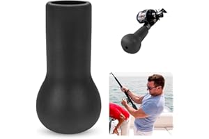 KLFOHO Fishing Rod Butt Cushion, Portable Belly Top Pole Bracket Fish Rod Belly Spherical Barrel, Shock Absorption EVA Foam Stand Up Fishing Pole Holder Base Support for Better Control