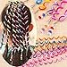 Wispun Pack of 12 Fashion Colorful Women Baby Girl Hair Styling Twister Clip Hair Decorations Headwear with Crystal Pendant DIY Braider Tool(Random Color)