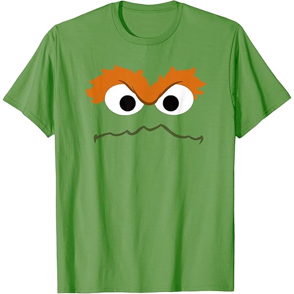 T-shirt Graphique Sesame Street - Elmo Et Oscar - Taille Petite à XL - Vert - Coton Mélangé - Neuf Avec étiquettes