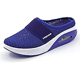 Diabetic Air-Cushion Slip-On Walking Shoes, Orthopedic Diabetic Slippers, with Arch-Support for Women