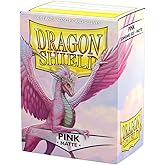 Dragon Shield Standard Size Sleeves – Matte Pink 100CT - Card Sleeves are Smooth & Tough - Compatible with Pokemon, Yugioh, &
