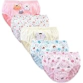 CHUNG Toddlers Little Girls Cotton Briefs Panties Pack of 5/6 Print Underwear 2T-10Years