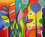 5D Diamond Painting Kit DIY Craft Set Full Drill Round - Abstract Flowers Landscape Art by USA Based Artist. 13