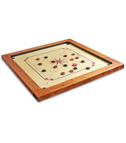 キャロムボード Amazon.com: Carom Board Game Regular Size ( 32 X 32 INCHES Outer