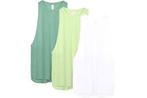 icyzone Women's Racerback High Neck Workout Athletic Yoga Muscle Tank Tops