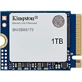 Kingston NV3 1TB M.2 2230 NVMe SSD | Up to 6000MB/s | SNV3SM3/1T0