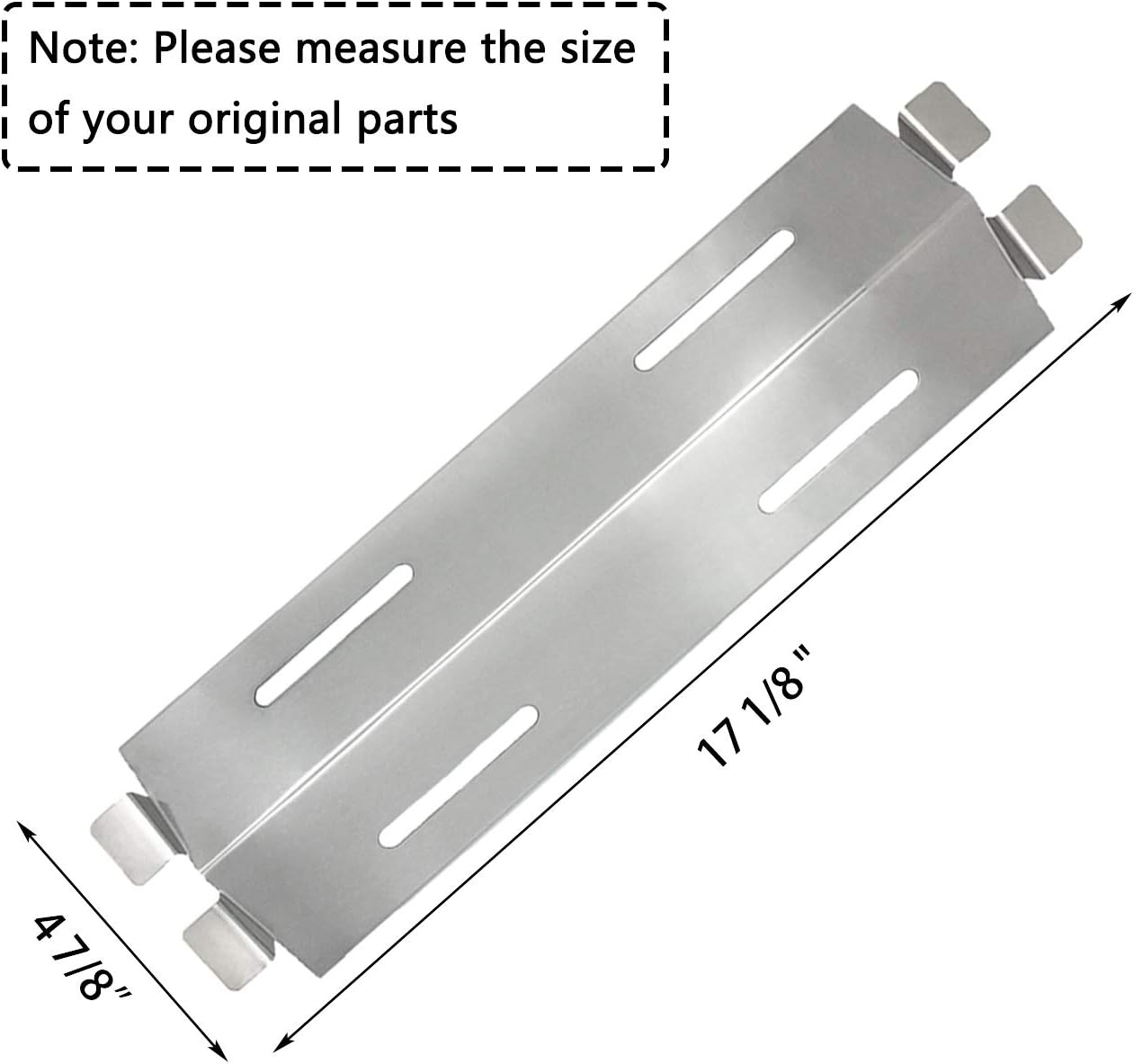Hisencn 8Pack Repair Kit Stainless Steel Grill Burners, Heat Plates, Heat Shield Replacement for Bakers and Chefs GR2039201-BC-00, GD430, ST1017-012939, Grill Chef, Members Mark Gas Grill Models : Garden & Outdoor