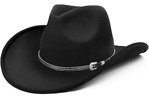 WQWOVRVO Cowboy Hat,Cowgirl Hat,Cowboy Hats for Women Men Western Cowgirl Hats White/Black