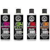Chemical Guys V Line Car Polish and Compound Kit - Complete Paint Correction System for Light-to-Heavy Swirls, Scratches, Safe for Cars, Trucks, SUVs, Motorcycles, RVs & More - 4 x 16 fl oz