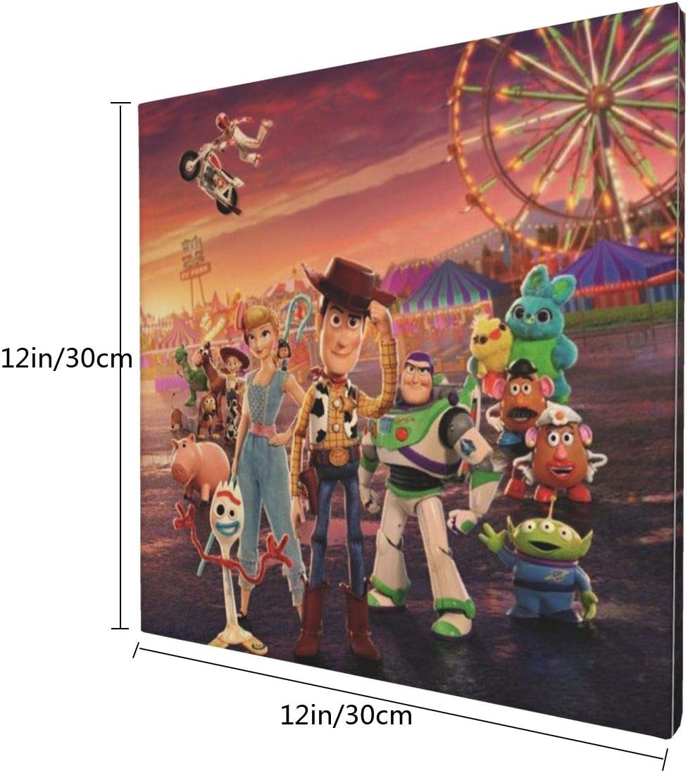 Amazon Co Jp アートパネル トイ ストーリー4 インテリア 絵画 油絵 セット 壁掛け 壁飾り 壁の絵 部屋飾りおしゃれ 装飾 壁絵 壁アート フレームレス装飾画 印刷絵画 額縁なし 壁紙 ポスター モダン 30cm 30cm 1 6cm ホーム キッチン