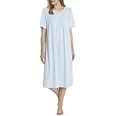 Calida Women's Soft Cotton Nightgown – Classic Short-Sleeved Summer Nightdress, 100% Soft Cotton, 43 in