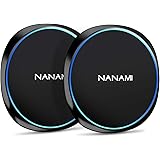 NANAMI Fast Wireless Charger [2 Pack] - Qi Certified Wireless Charging Pad for iPhone 15/14/13/13 Pro/12/SE 2020/11 Pro/XS Ma