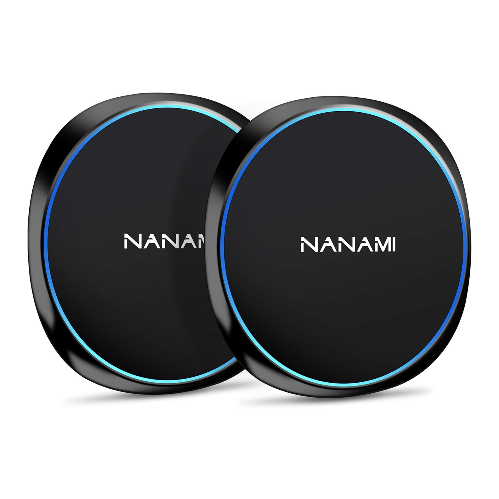 NANAMI Fast Wireless Charger [2 Pack] - Qi Certified Wireless Charging Pad for iPhone 16/16 Plus/16 Pro/16 Pro Max/15/14/13/13 Pro/12,10W for Samsung Galaxy S24/S24 Ultra/S23/S22/S21/S20,New Airpods