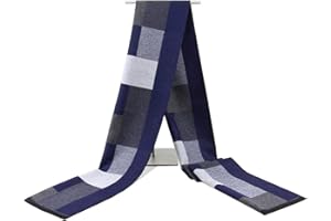 Rdylymx Men's Scarves Classic Arrival Winter Plaid Scarf Tassel Edge Soft Warm Scarf