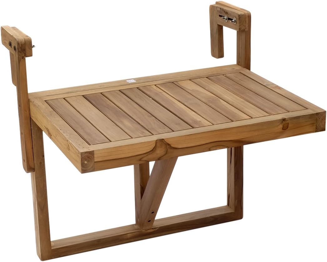 Amazon.de: Brillibrum Design Balkonhängetisch aus Teakholz platzsparend