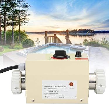 zouminyy calentador piscina calentador spa 3kw 220v mini termostato de calentador de agua para piscina banera de hidromasaje spa bath con manual de