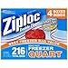 Ziploc Double Zipper Quart Freezer Bags, 216 Count by Ziploc