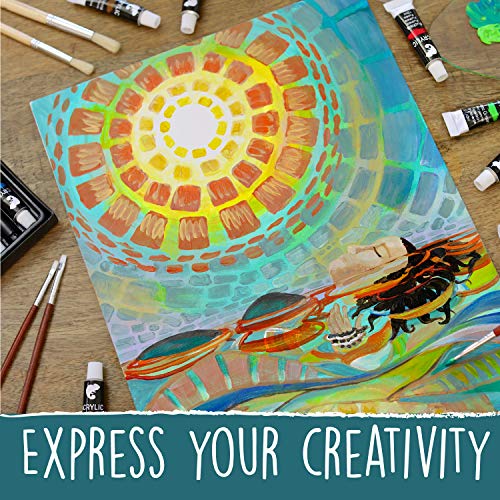 image for Zenacolor ⭐ Acrylic Paint Set, 24 Acrylic Paints, 24 Tubes of 0.4 oz