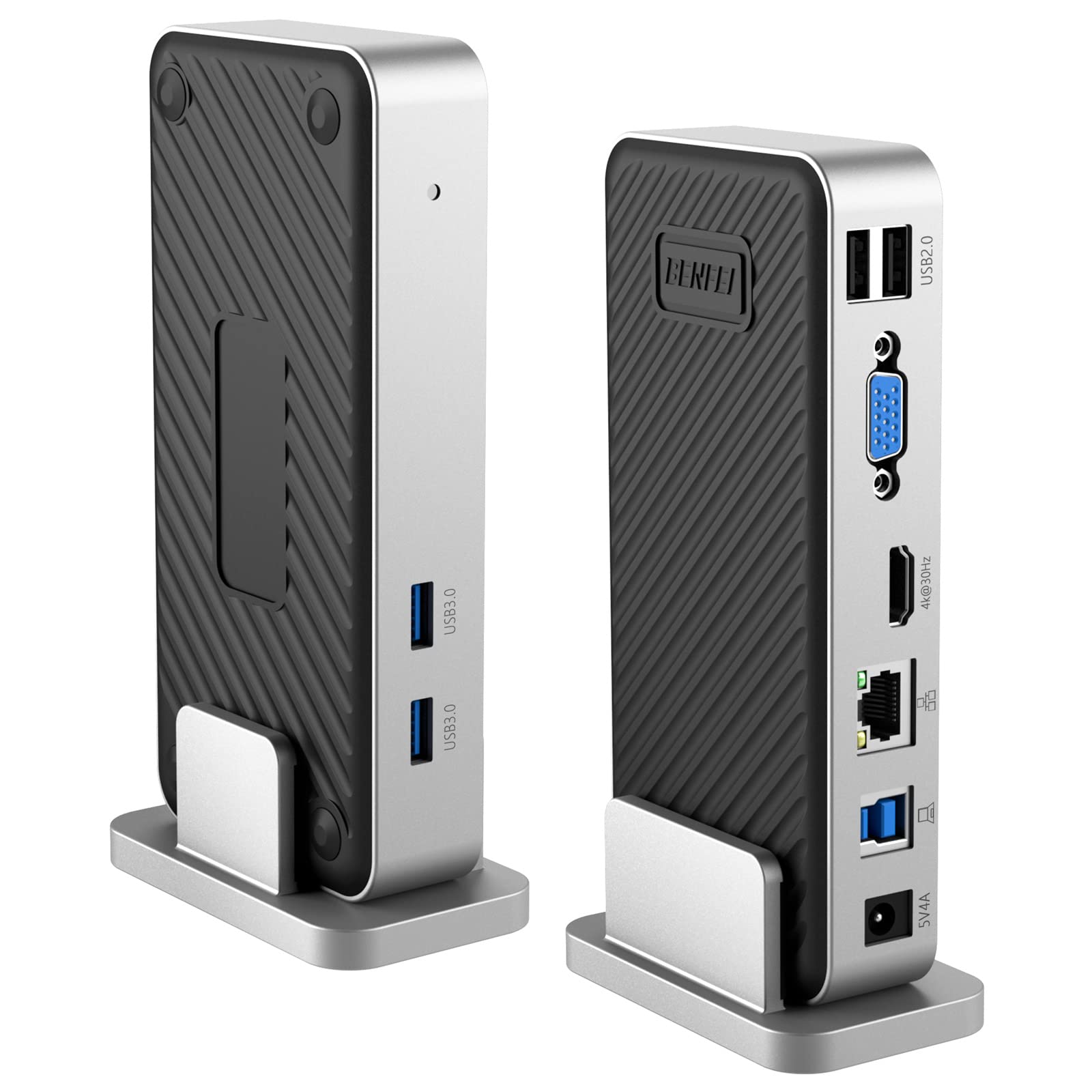 BENFEI Universal Docking Station Dual Monitor HDMI VGA Compatible With Windows and Mac, USB 3.0 or USB-C Input (Dual Display, Gigabit Ethernet, 4 USB Ports)