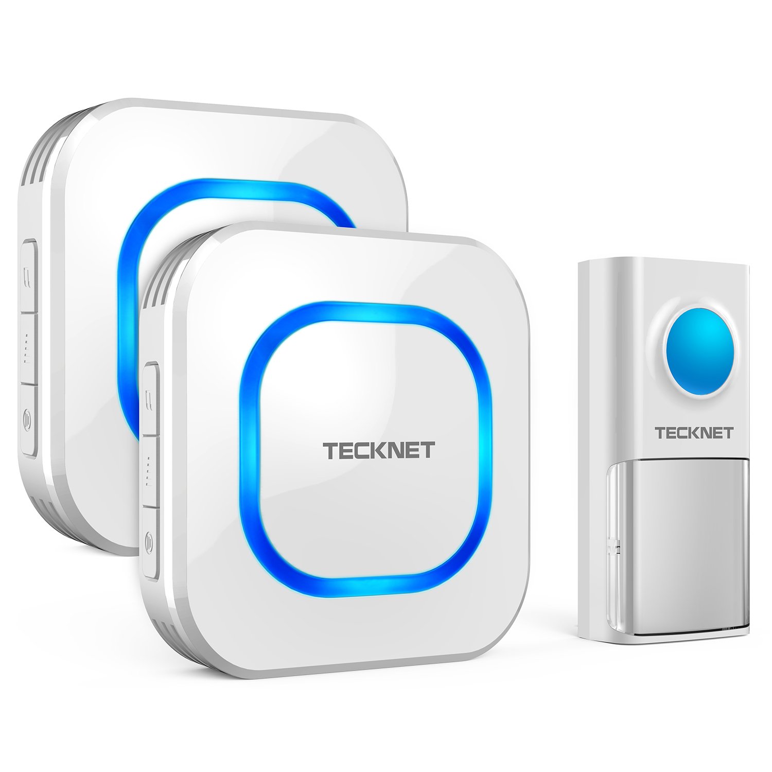 Wireless Doorbell, Weatherproof IP55 Twin Wall Plugin Cordless Doorbell Door Chime at