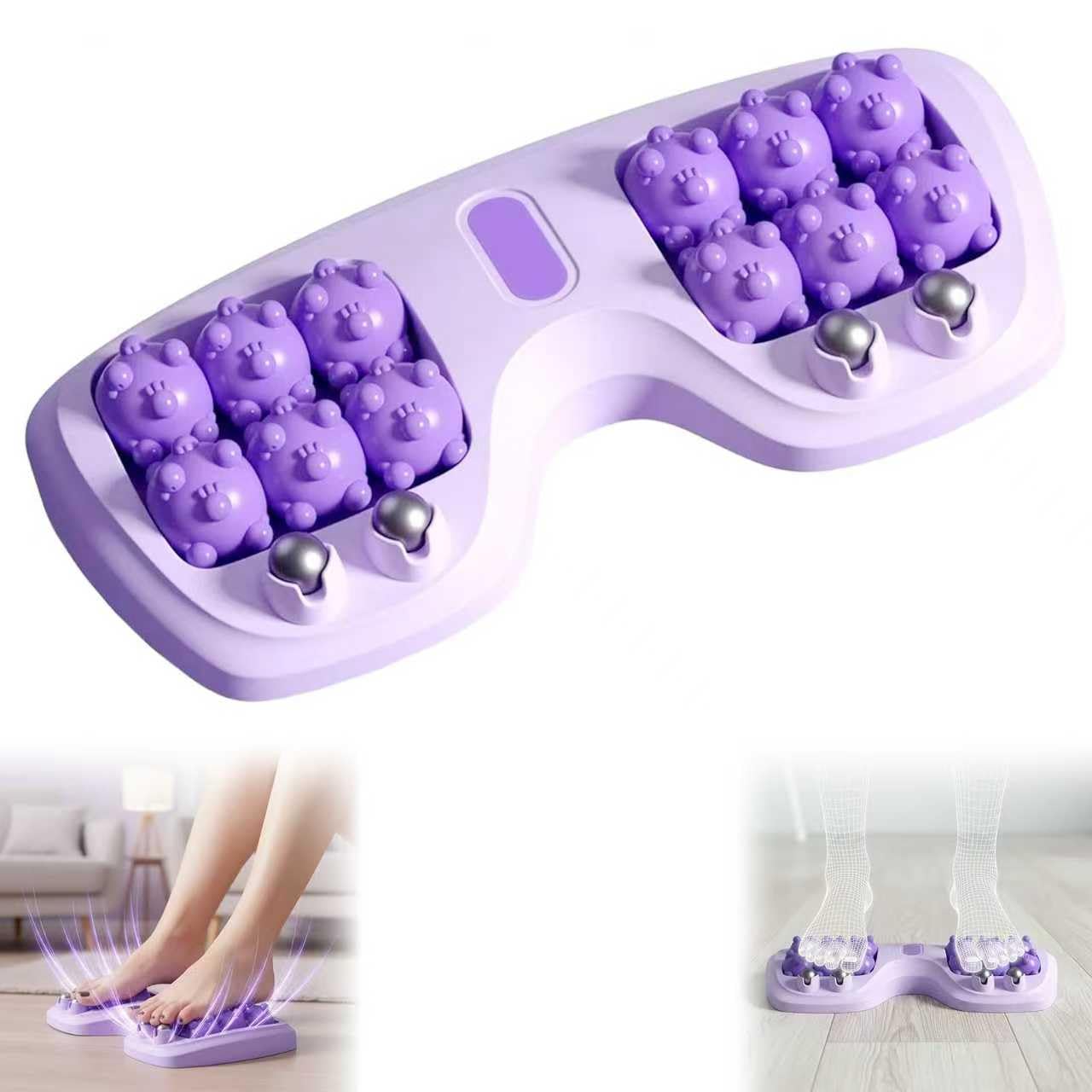 Photo 1 of 2026 New Portable Double Foot Massage Roller, Plantar Fasciitis Relief, Dual Foot Acupressure Therapy for Stress Relief and Improved Circulation, Reflexology Tool for Home & Office Use