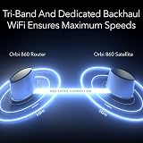 NETGEAR Orbi WiFi 6 Mesh System RBK863SB AX6000 Tri-Band Router 2 Satellites view 5