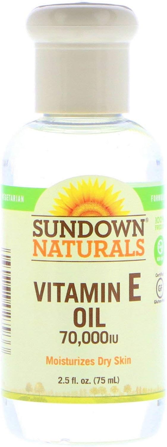Sundown Naturals Pure Vitamin E Oil, 70,000 Iu For Skin 2.5 Oz