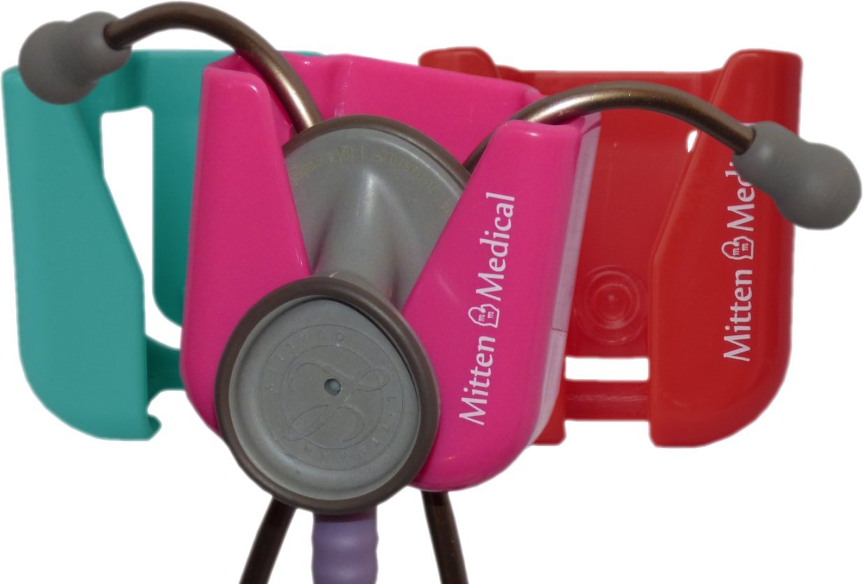 Three Mitten Medical Professional Stethoscope Holders with ScrubLock