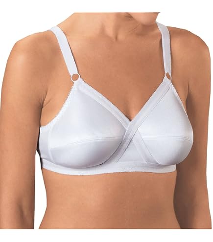 Women's Wireless Cross and Shape Bra, 2-Pack, White, 32A at Amazon