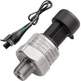 Ronybuy 150 PSI Fuel Oil Pressure Sensor Transducer 1/8" -27 NPT Thread | 0-150PSI Fuel Pressure Sensor Switch | For Fuel Oil Air Water | IP65 &amp; 316 Stainless Steel | Include Connector Harness