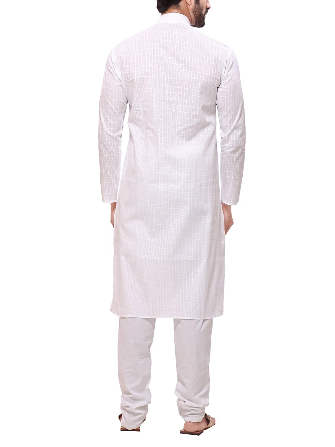 rg designers men's cotton marks white kurta pyjama