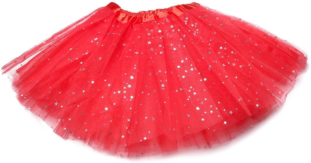Anleolife 12 inch Red Tutu Skirt Girls Cute Ballet Tutu Baby Birthday Tutus (red): Clothing