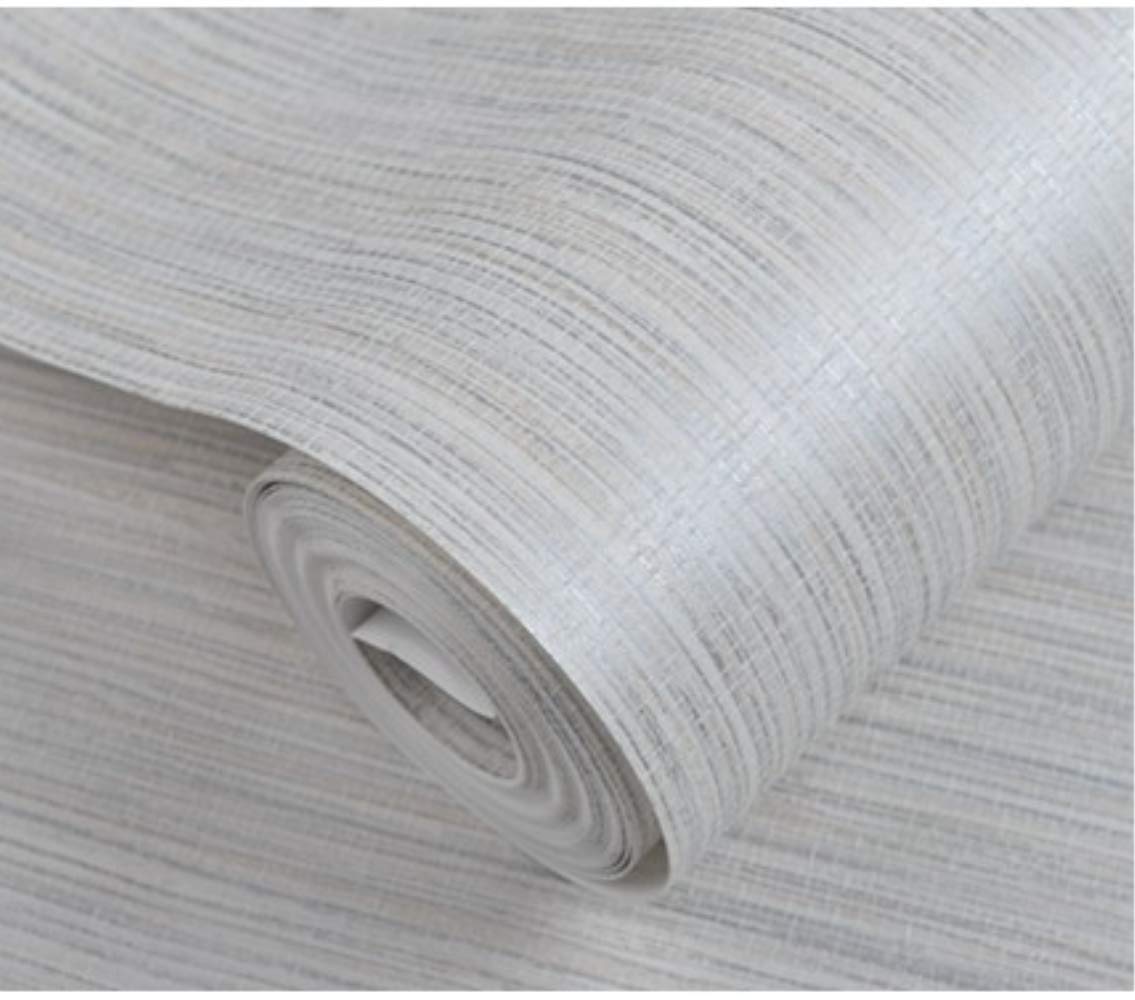 Gray Solid Color Natural Straw Wallpaper Plain Embossed Imitation Grass Cloth Wallpaper Roll 10 Meters