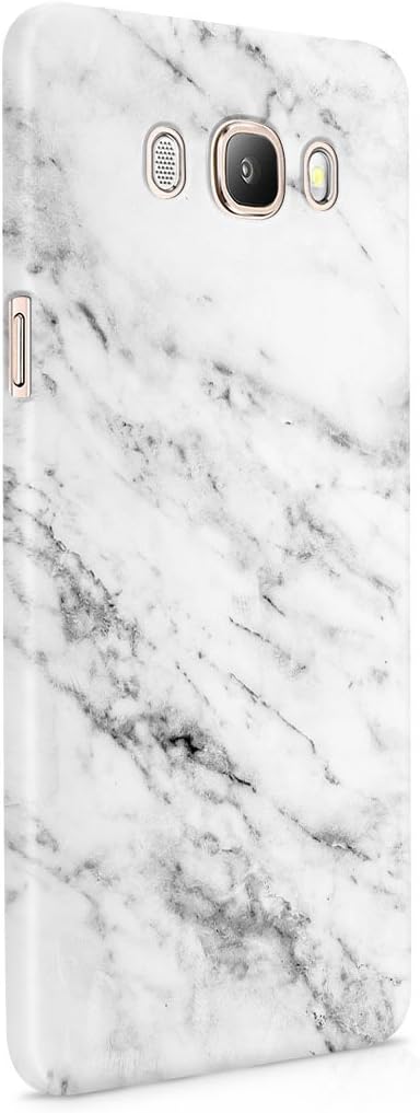 Solid White Original Marble Print Hard Plastic Phone Case for Samsung Galaxy J5 2016