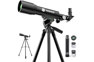 YUANZIMOO Telescope Kids Telescope 50mm Aperture 360mm AZ Astronomical Portable Telescope for Kids Adults Beginners with Tripod Black