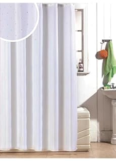 Luxury Black Or White Glitter Diamante Polyester Weighted Hem