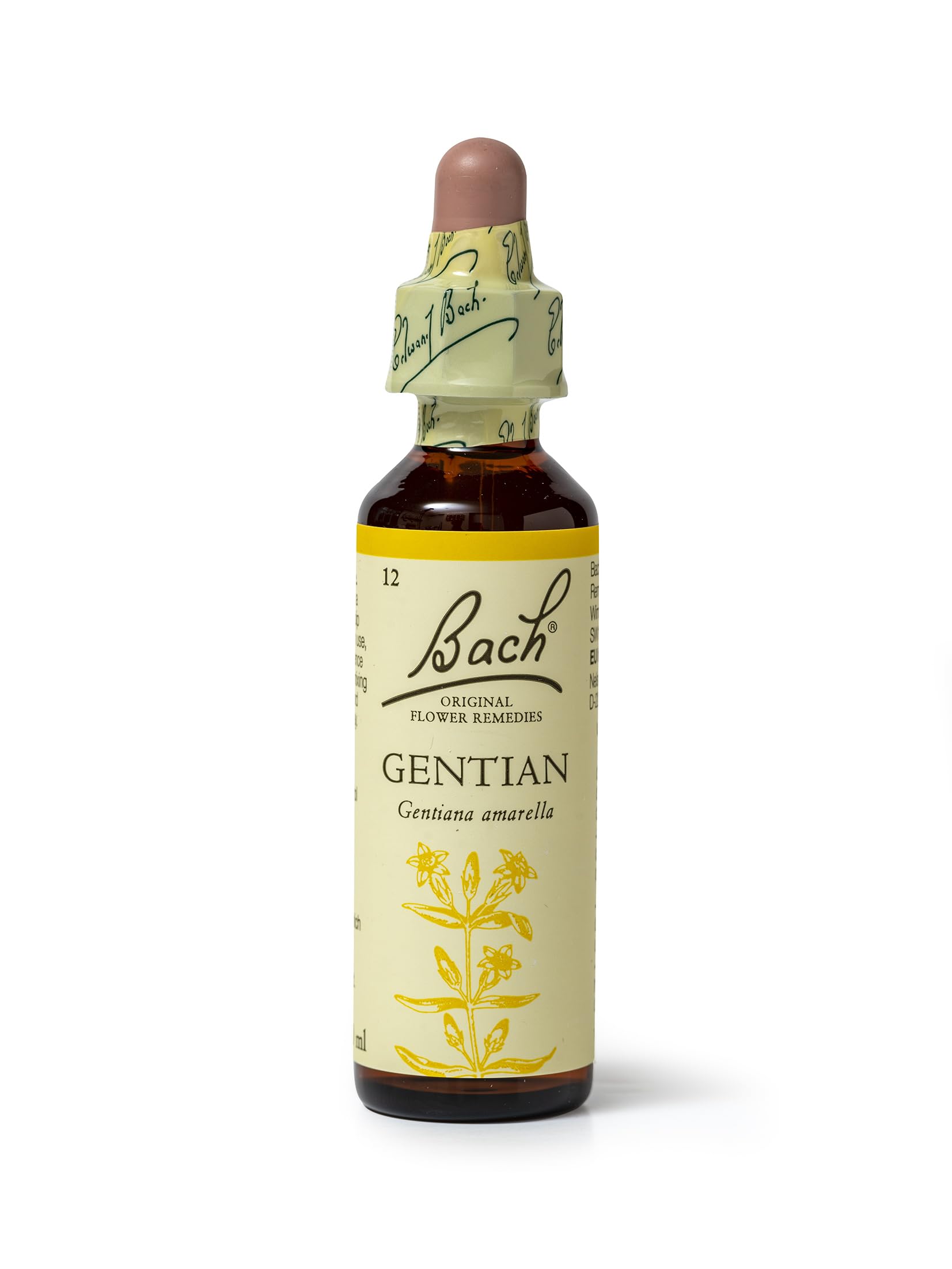 Bach Original Flower Remedies Gentian, Know Your Own Mind, Accept Setbacks, Emotional Wellness, Natural Flower Essence, 20ml
