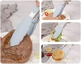ZHIYE 7 Inch Kitchen Tongs Set 4 Stainless Steel Non-Slip Locking Clip Cooking view 2