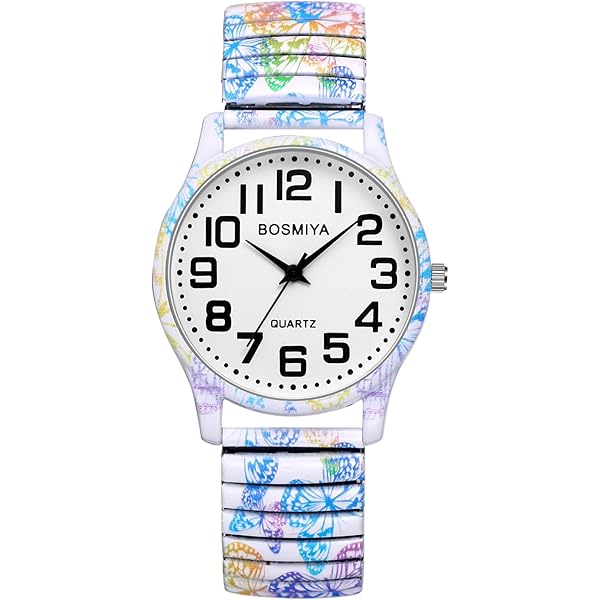 HshDUti Orologio Da Polso Analogico Al Quarzo, Da Donna, Con Stampa A Fiori Di Rosa, Quadrante Rotondo, Cinturino In Ecopelle, Al Quarzo, Da Donna, Per Natale, Regalo Di Compleanno, Colore: Bianco - Foto 13