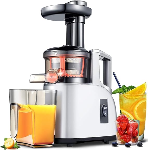 AMZCHEF Extractor de Zumo Licuadora Prensado en Frio Licuadoras para
