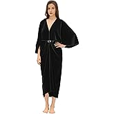 BABEYOND 1920s Velvet Cocoon Gown - Hollywood Style Robe Great Gatsby Party Outfit Women Batwing Sleeves Art Deco Coat Robe