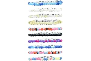 AYEHE Friendship Bracelet, Stretch Beaded Bracelets for Women Stackable Bracelets Sets for Music Fans, Top Albums, Concert Gift 10pcs