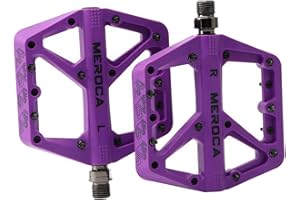 DYNWAVE MTB Platform Pedals 9/16" Nylon Fiber Bike Pedals with 3 Sealed Bearings, Non-Slip Flat Pedals for Mountain Bike, BMX